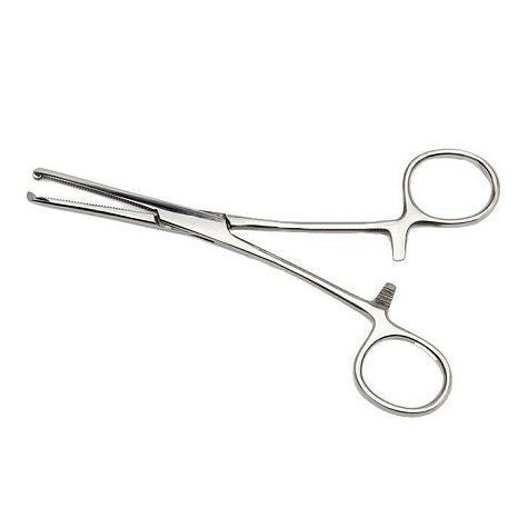 Зажим кровоостанавливающий 1х2-зубый зубчатый прямой №1 ПТО Медтехника