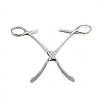 Зажим кишечный эластичный для детей, изогнутый, 175 мм. Surgiwell