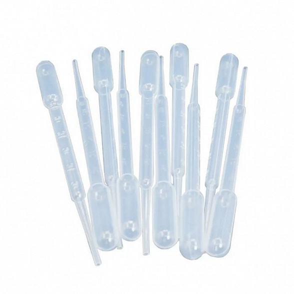 Пипетка Пастера 2 мл, 155мм, ПЭ, градуированная, индивидуальная упаковка, стерильная (100 шт/уп)