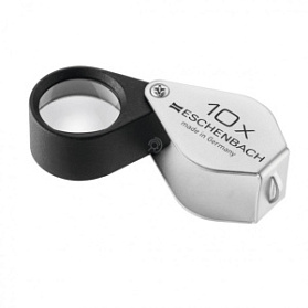 Лупа техническая апланатическая складная в металлическом корпусе Eschenbach, диаметр 21 мм, 10.0х