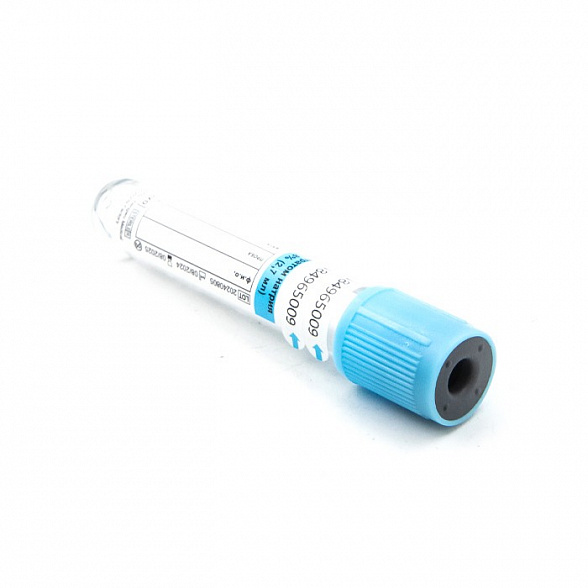 Вакуумные пробирки Lab-Vac с цитратом натрия 3,8%, голубые, 2,7 мл, 13х75 мм (уп. 100шт) 158271375