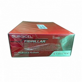 Гемостатический материал Серджисел Фибриллар 10 х 10 см Ethicon