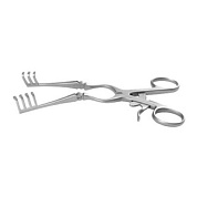 Ранорасширитель с кремальерой 3 х 4 т/к 165 мм шарнирный, тупоконечный 170-603