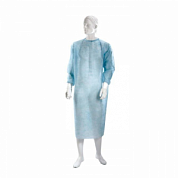Халат хирургический "Евростандарт", СМС, XL, голуб.(50шт в кор.) (42 гр/м2)