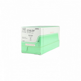 Шовный материал ЭТИЛОН 9/0. 13 см. черный МП 3.5 мм. 3/8 Ethicon