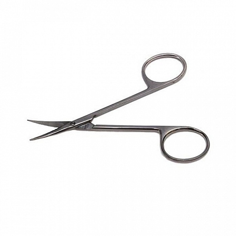 Ножницы глазные тупоконечные, вертикально - изогнутые, 113 мм Sammar