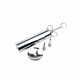 Шприц с силикон кольцом на поршне для промывания полостей металлический 150 см3 (Жане) Отология (Ухо) Surgicon