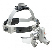 Налобный осветитель ML4 LED с лупой HR 2,5х/420 мм и защитным щитком, Heine