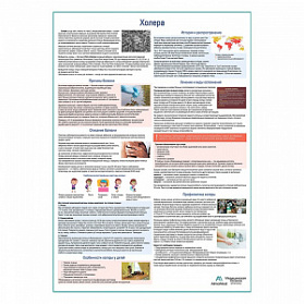 Холера медицинский плакат А1+/A2+  (глянцевая фотобумага от 200 г/кв.м, размер A2+) Холера медицинский плакат А1+/A2+  (глянцевая фотобумага от 200 г/кв.м, размер A2+)