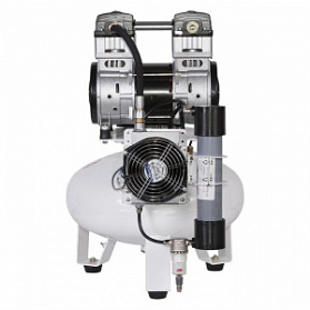 Remeza КМ-24.OLD20Д - безмасляный компрессор для 2-х стоматологических установок, с осушителем мембранного типа, с ресивером 24 л, 140 л/мин