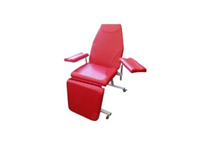 Кресло донора для забора крови К-02дн, цвет красный