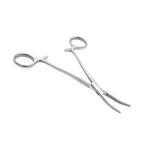 Зажим кровоостанавливающий Москит изогнутый по плоскости 152мм