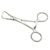 Зажим с кремальерой для операционного белья, 110 мм ПТО Медтехника