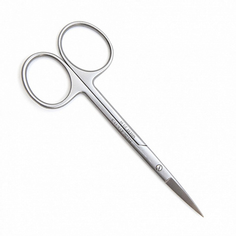 Ножницы глазные остроконечные прямые, 113 мм