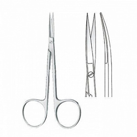 Ножницы глазные IRIS, изогнутые, остроконечные 9 см KLS Martin Ножницы глазные IRIS, изогнутые, остроконечные 9 см KLS Martin