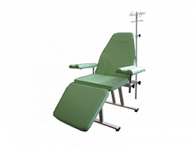 Кресло донорское для забора крови с подлокотниками к-02дн, цвет салатовый Гематест