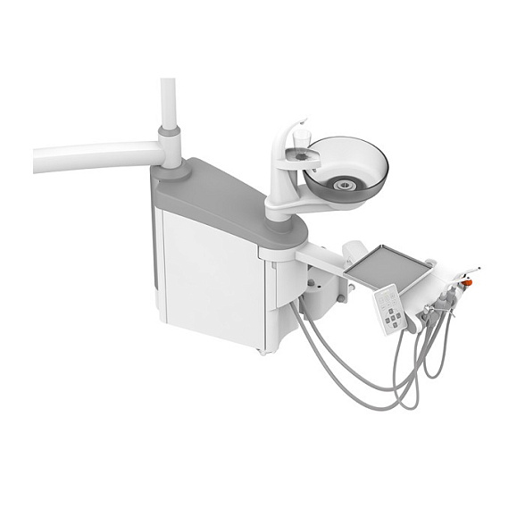 SILVERFOX 8000C-SRS0 PRO – стоматологическая установка с верхней подачей и с мягкой обивкой