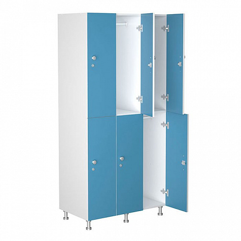 Шкаф для раздевалок WL 32-90 голубой/белый
