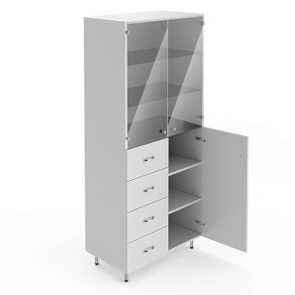 Двухсекционный шкаф для лабораторной посуды НВ-800 ШП