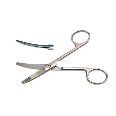 Ножницы тупоконечные, вертикально - изогнутые, 140 мм Sammar