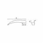 Клинок Miller (прямой) №4 Металл, LED