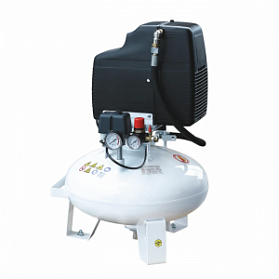Remeza КМ-24.F114 - безмасляный компрессор для одной стоматологической установки, без осушителя, с ресивером 24 л, 60 л/мин