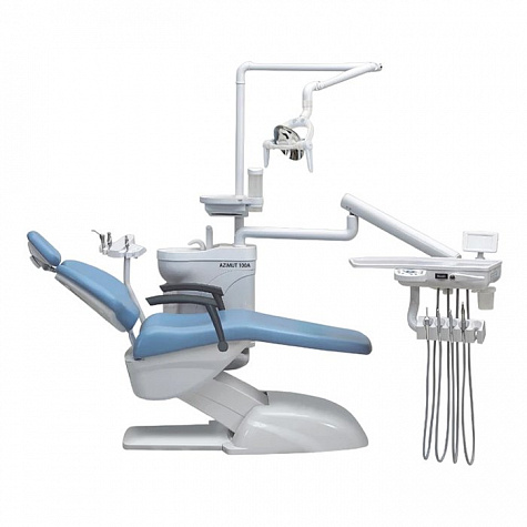 Azimut 100A - стоматологическая установка с верхней подачей инструментов и двумя стульями