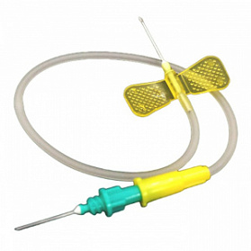 Игла-бабочка Lind-Vac 20G x 3/4'' x 7'' 0.9мм х 19 мм, длина трубки 19 см, с гибким катетером и люэр-адаптером, 100 шт/уп