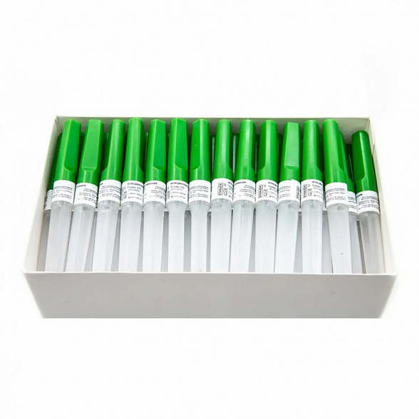 Иглы двухсторонние  21G*1 1/2, зелёные (100 шт/уп) для взятия проб крови