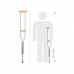 Подмышечные костыли WR-311 L (рост 180-200 см.)