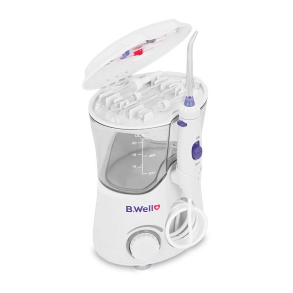 Ирригатор для полости рта модель WI-922 с принадлежностями. Стационарный. Семейный. 7 насадок в комплекте. 10 режимов регулировки мощности