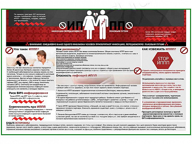 Инфекции передающиеся половым путем плакат глянцевый А1/А2 (глянцевый A2)
