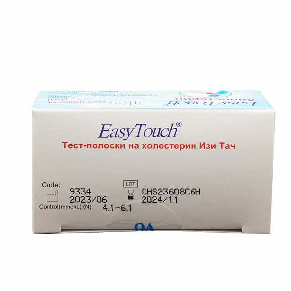 Тест-полоски на холестерин ИзиТач №10