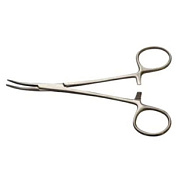 Зажим кровоостанавливающий типа "Москит" изогнутый по плоскости, 140 мм