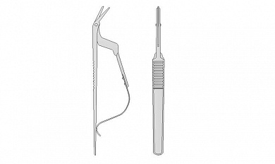 Выкусыватель для склеры пружинный 100х0,5 мм, ММИЗ