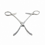 Зажим кишечный эластичный для детей, изогнутый, 175 мм. Surgiwell