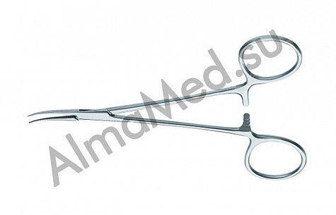 Зажим кровоостанавливающий по JACOBSON, изогнутый, длина 125 мм, Aesculap (Эскулап), Германия
