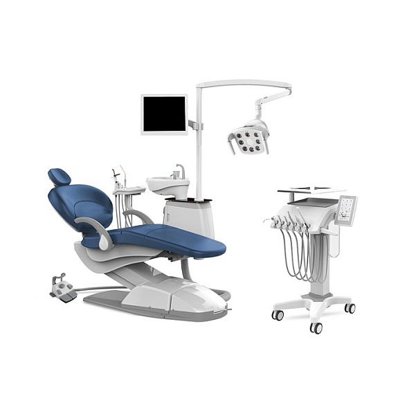 SILVERFOX 8000B SMS0 – стоматологическая установка с подкатным блоком врача и с мягкой обивкой