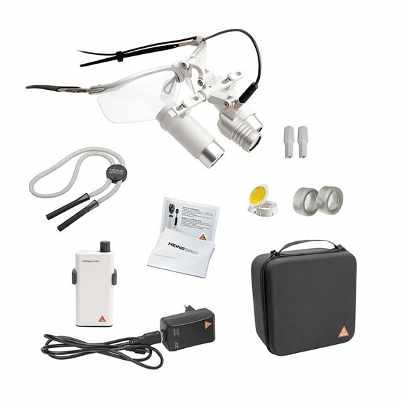 Осветитель медицинский налобный LED LoupeLight2 с принадлежностями в наборе Heine