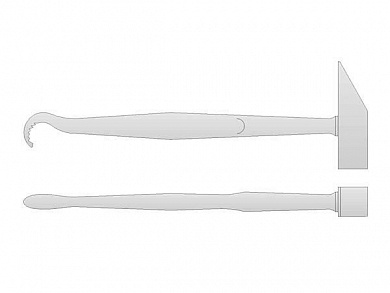 Шпатель гистологический односторонний (шириной лопатки 40 мм)
