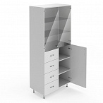 Двухсекционный шкаф для лабораторной посуды НВ-800 ШП