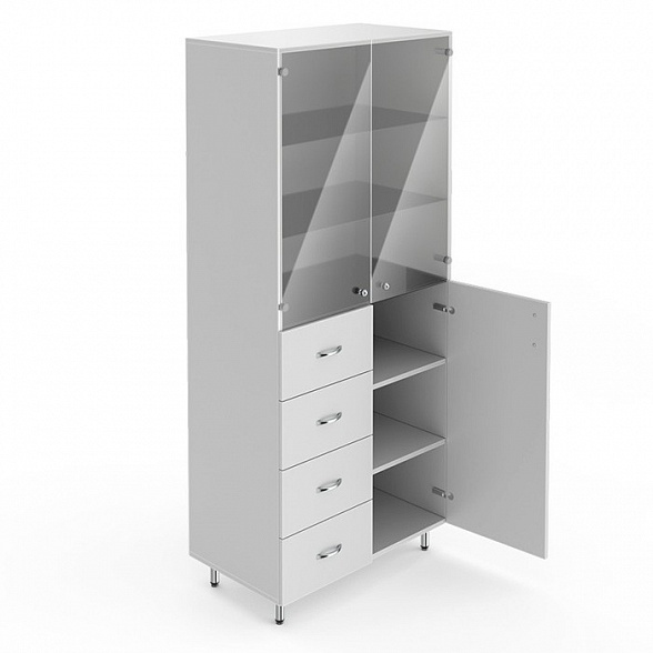 Двухсекционный шкаф для лабораторной посуды НВ-800 ШП