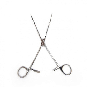 Зажим кишечный эластичный для детей, изогнутый, 175 мм. Surgiwell