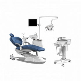 SILVERFOX 8000B SMS0 – стоматологическая установка с подкатным блоком врача и с мягкой обивкой