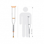 Подмышечные костыли WR-311 S (рост 140-160 см.)