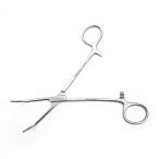 Зажим артериальный по Микстеру-О Шаугнези горизонтально-изогнутый, 180 мм