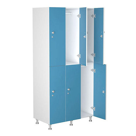 Шкаф для раздевалок WL 32-90 голубой/белый