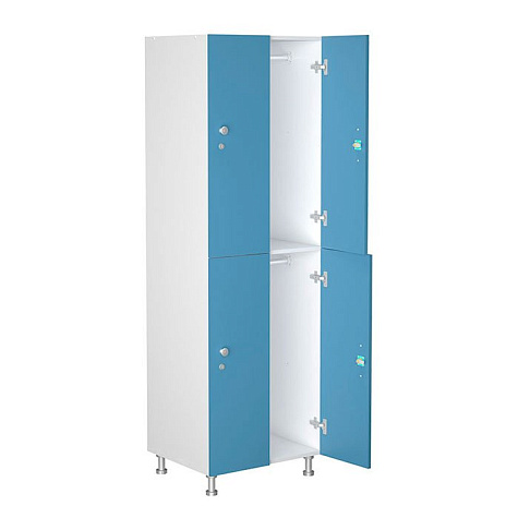 Шкаф для раздевалок WL 22-60 голубой/белый