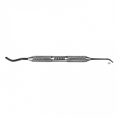 1302F Black Двухсторонняя серповидная гладилка, FABRI серия BLACK