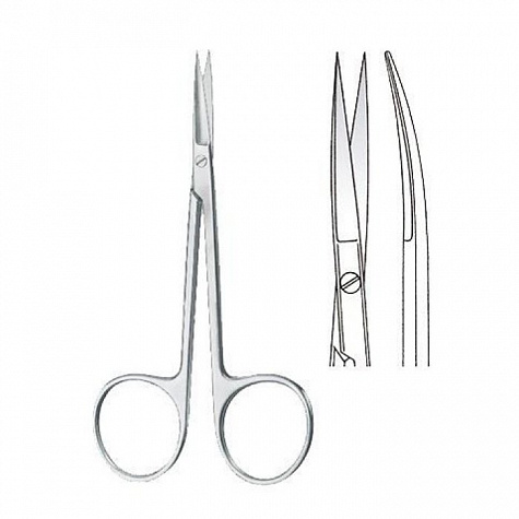 Ножницы глазные IRIS, прямые, остроконечные, 9 см KLS Martin Ножницы глазные IRIS, прямые, остроконечные, 9 см KLS Martin